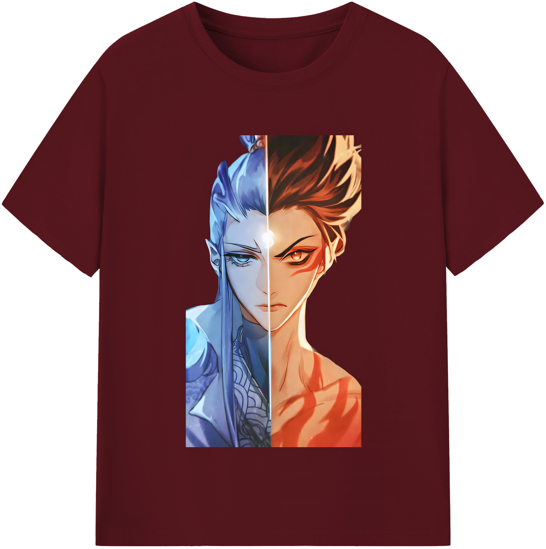 （画像用） Ne Zha 2 ナタ 魔童の大暴れ 綿100％半袖Tシャツ（フロントプリント）